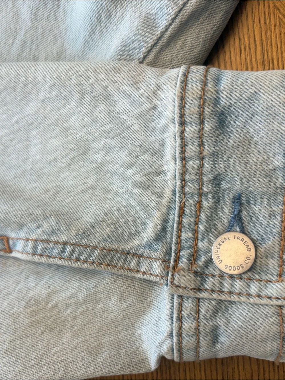Universal Thread Light Wash Sherpa Collar Denim Jacket